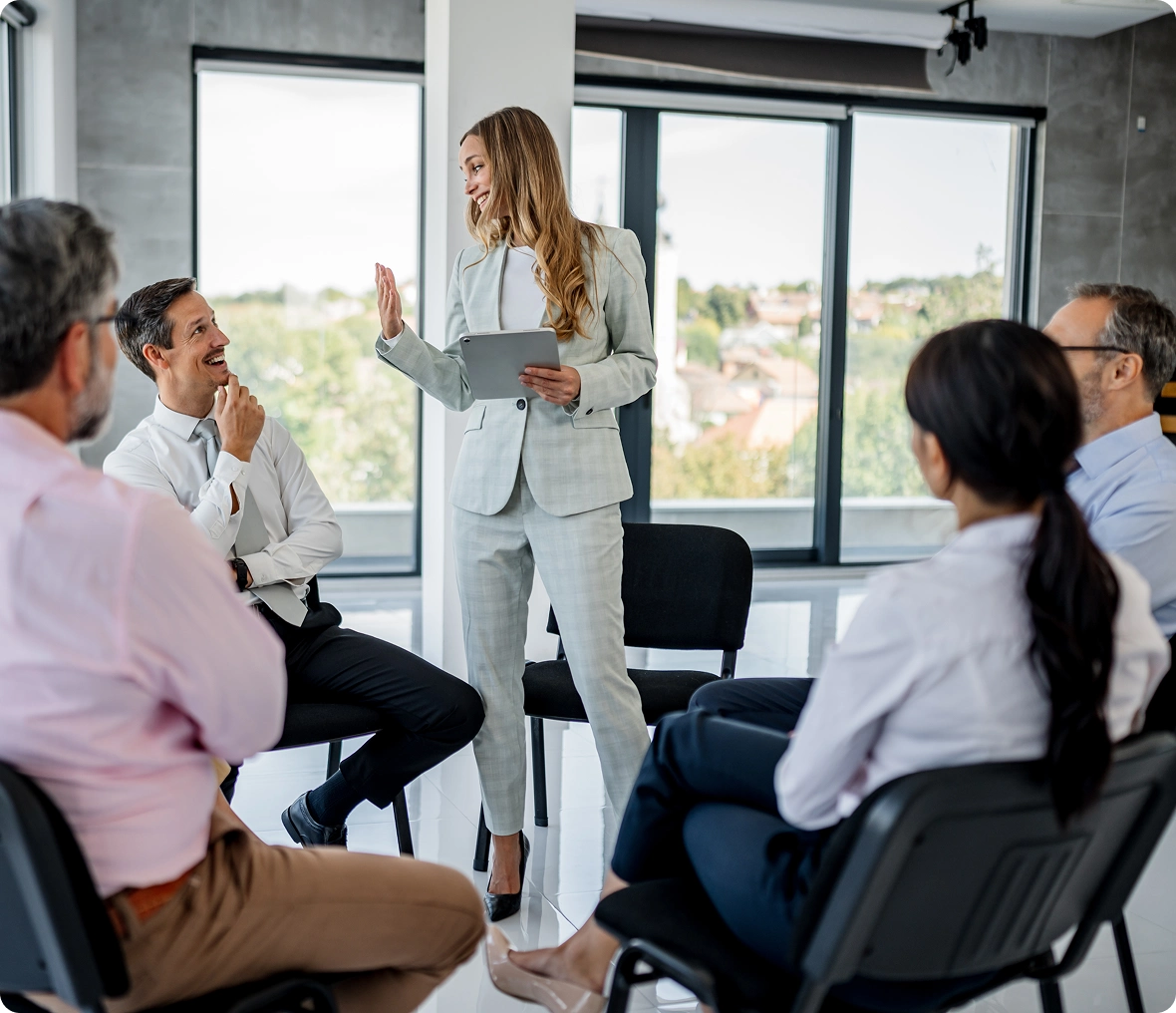 Professional team in office setting