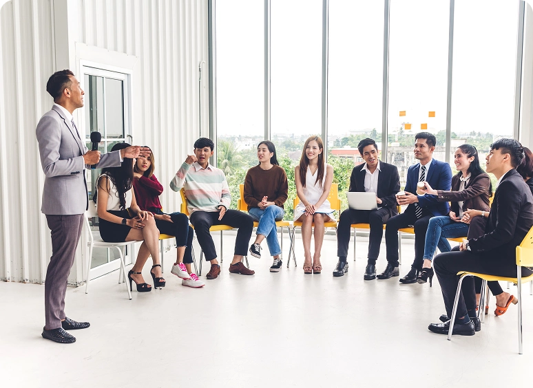 Business meeting with diverse participants
