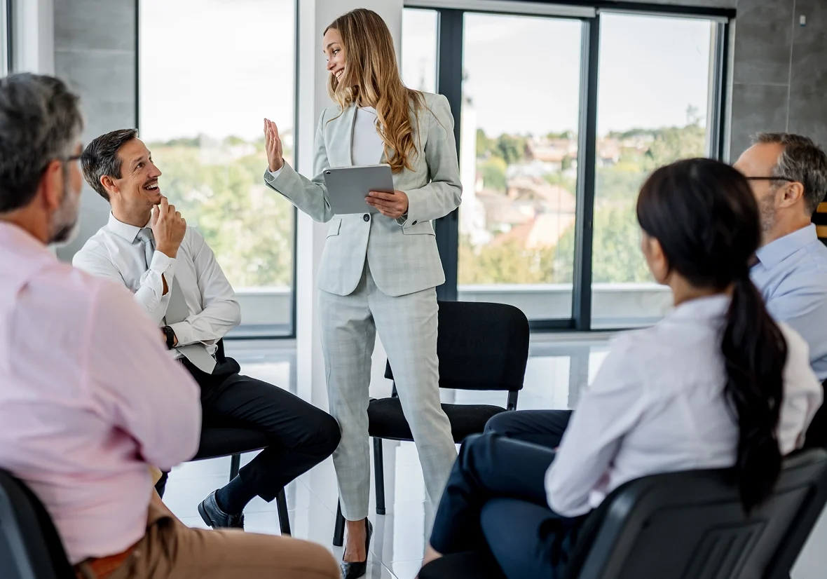 Professional team in office setting